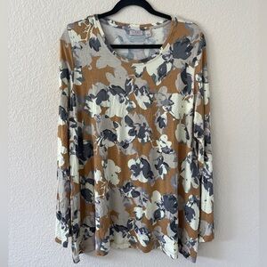 2/$20 • 0304 - LOGO by LORI GOLDSTEIN XL Scoope Nexk Print Longsleeved Shirt